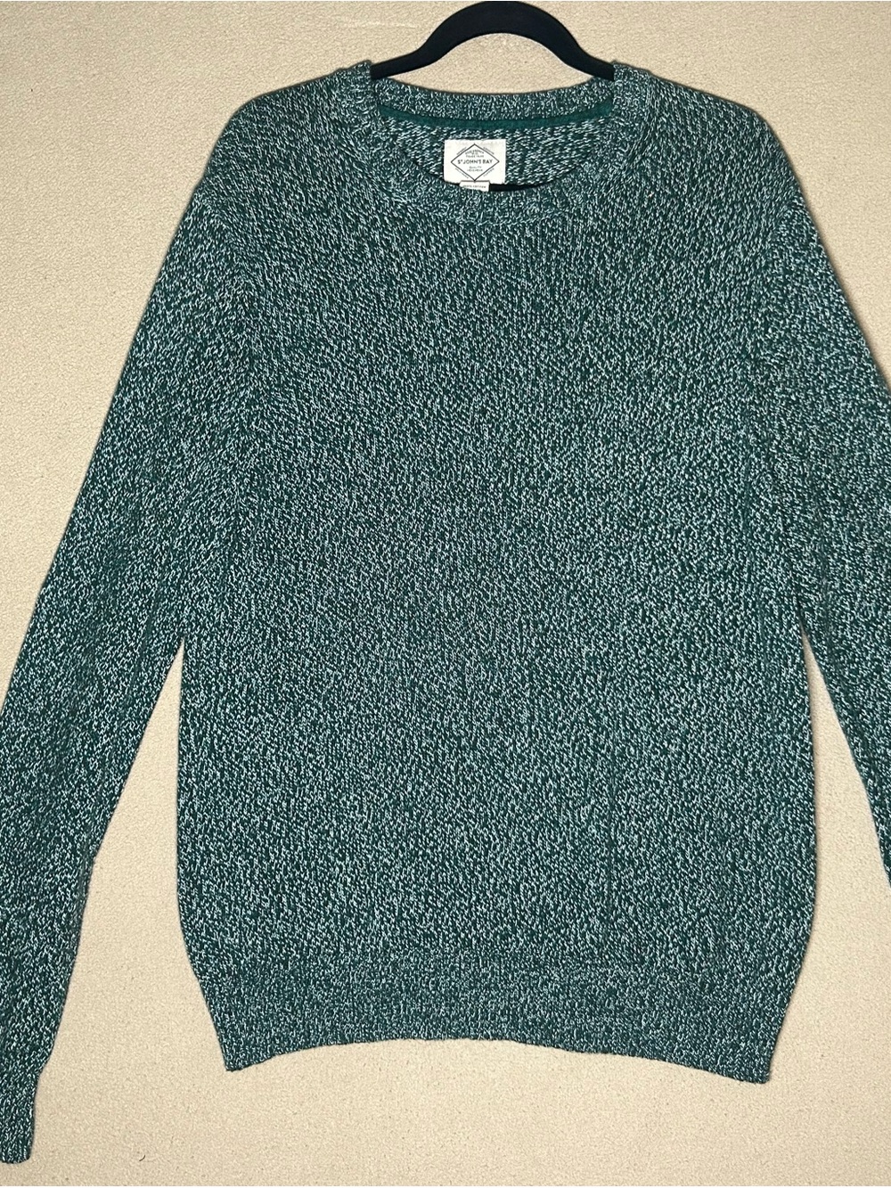 St. John's Bay Teal Marled Crewneck Sweater